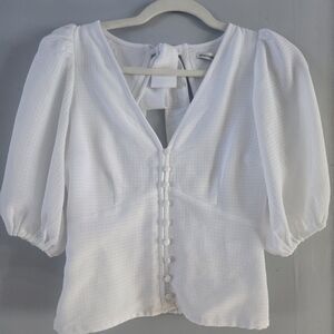 Abercrombie & Fitch White Button-Down Blouse